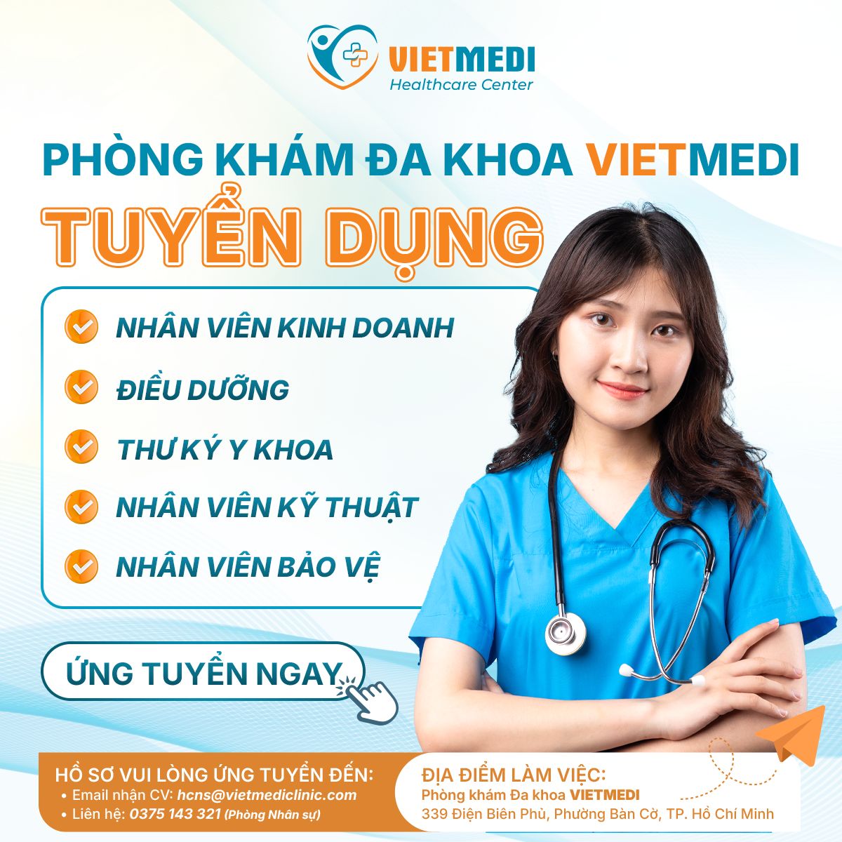 🌟 THÔNG BÁO TUYỂN DỤNG – VIETMEDI HEALTHCARE CENTER 🌟